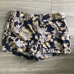 Ann Taylor Loft city shorts Paisley linen blend